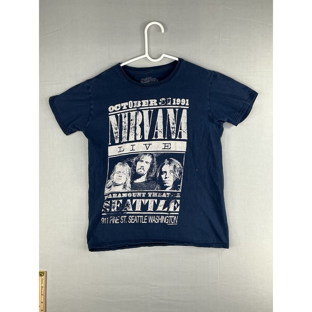 Nirvana Live Seattle Graphic T-Shirt Adult Small Band Tee Cotton